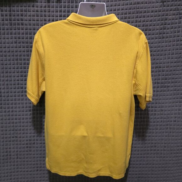 VTG Yellow Short Sleeve Polo Shirt Mens Lg Iguana Don Oversized Collared 90s 80s - Picture 8 of 11